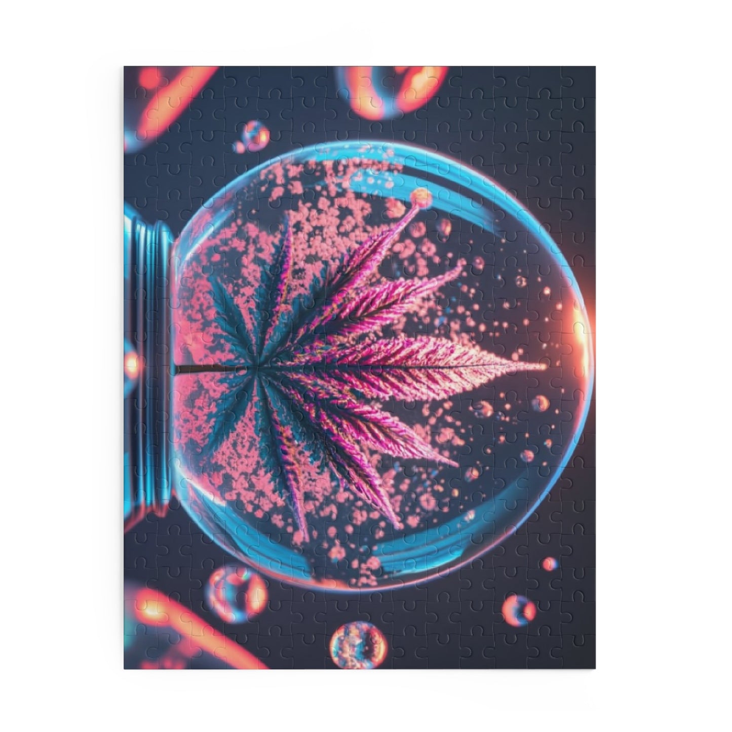 Bubble Vision – Electric Pink Leaf Orb Puzzle for Adults looking for a chill activity