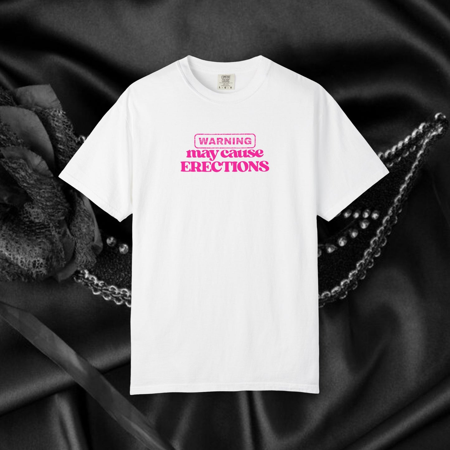 WARNING May Cause Erections Naughty Unisex T-Shirt – Inappropriate Comfort Colors Tee for Women
