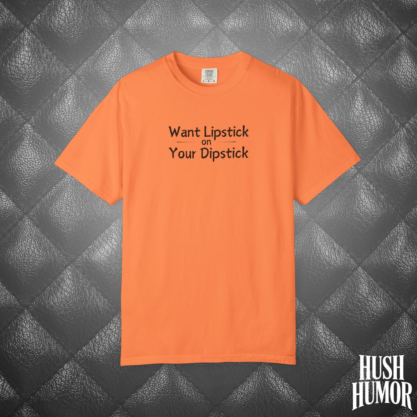 Lipstick on Your Dipstick T-Shirt | Naughty fun Oral Skils Tee for Women | Dirty Funny Sex Shirt | Inappropriate Bold Adult Party Apparel
