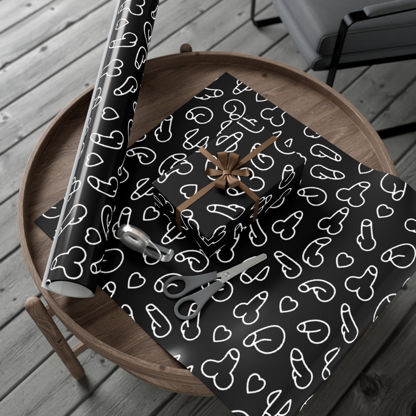 Penis Wrapping Paper – Funny Naughty NSFW D*ck Gift Wrap, Adult Humor Gag Gift Paper