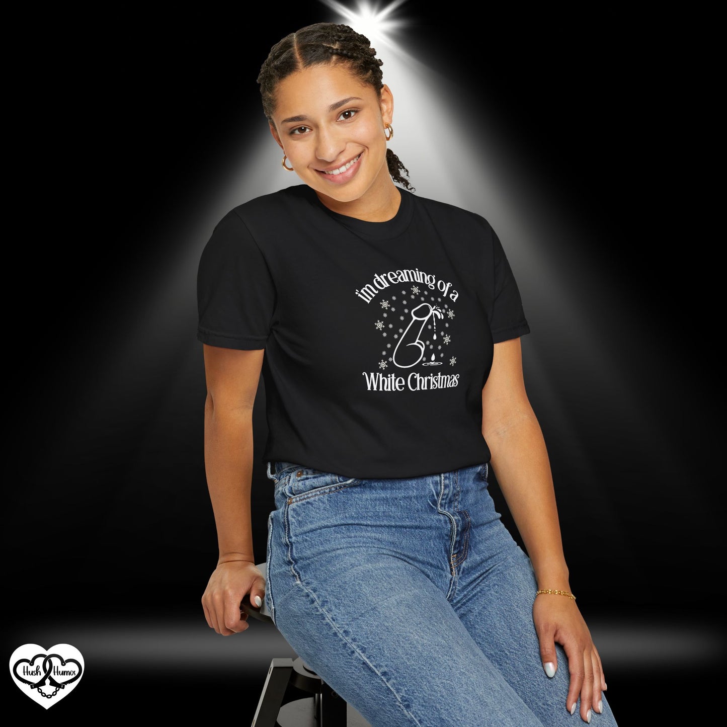 I’m Dreaming of a White Christmas Naughty Shirt – Funny Adult Xmas Tee, Sexy Holiday Party Top