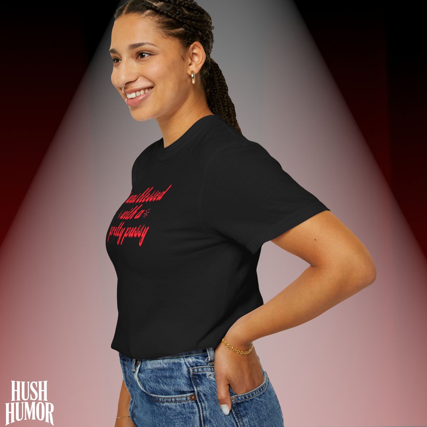 I Was Blessed With a Pretty Psssy T-Shirt Dirty MILF BDSM Dom/Sub Graphic Shirt