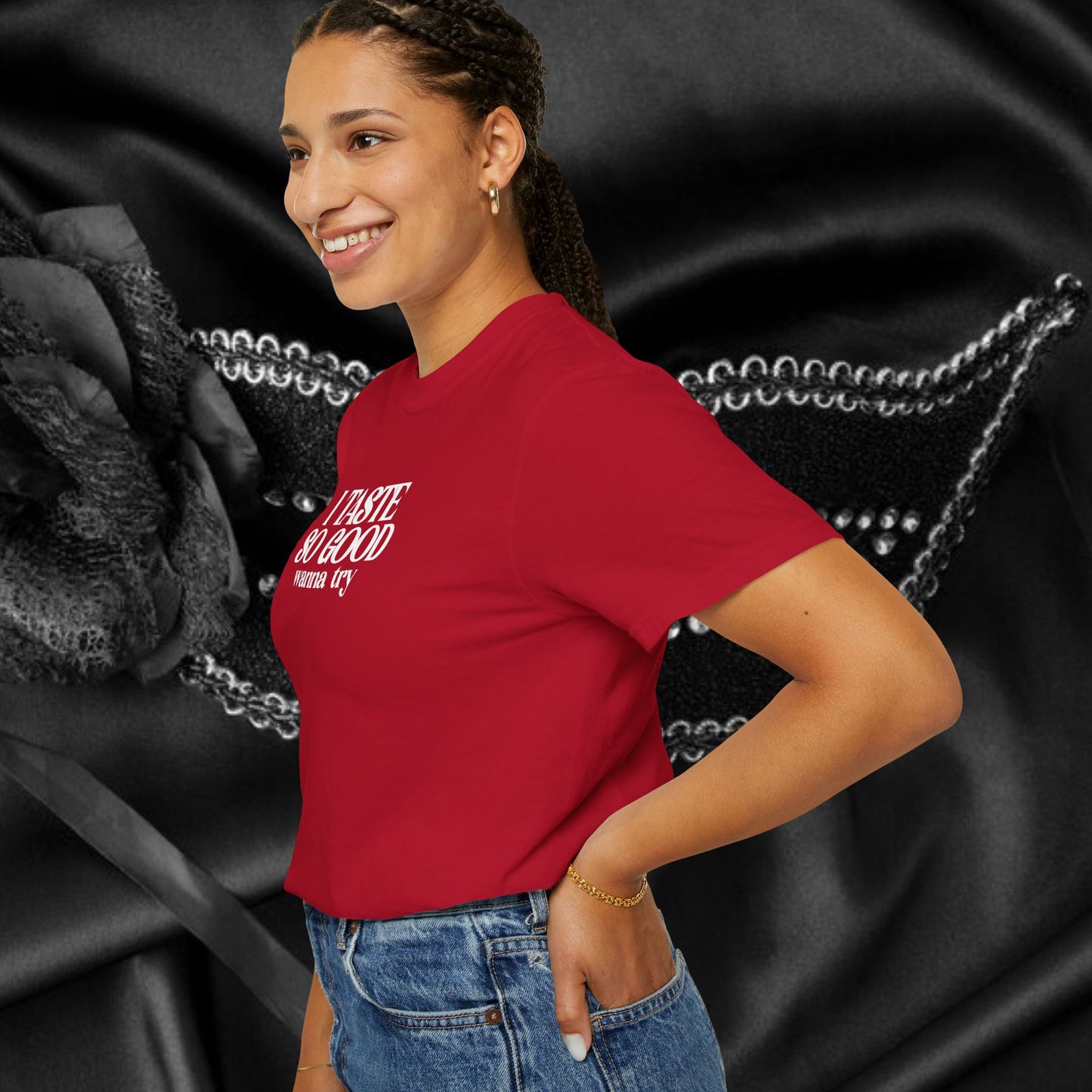 Funny Graphic Tee I Taste So Good Naughty Oral Sex Unisex Garment-Dyed T-shirt, Fun Adult Party Shirt, Inappropriate Tee, Provocative