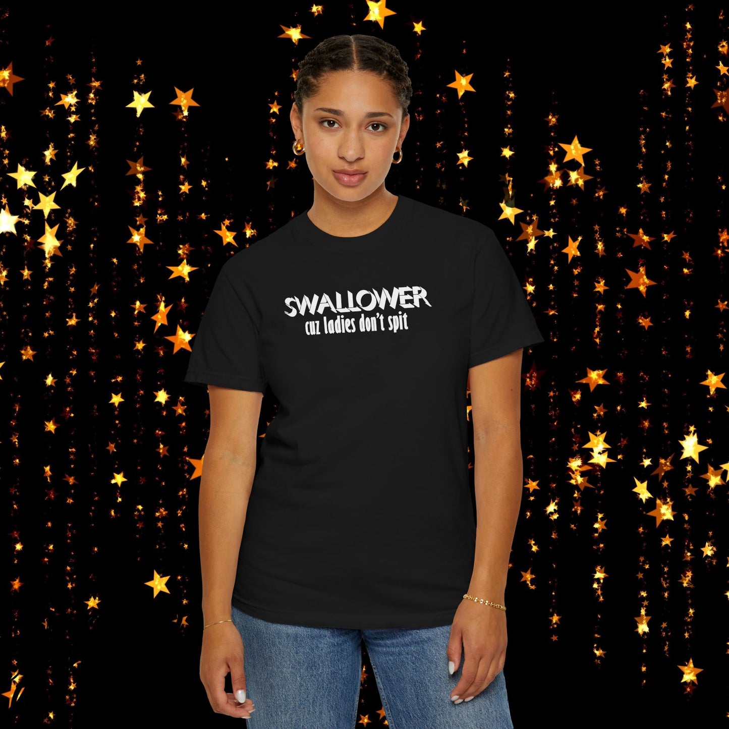 Naughty Swallower T-shirt, Silly Oral Sex Women's Shirt, Fun Adult Humor Tee, Blow j*b Party Apparel, Sexy Wife Gift, Dirty BJ Top