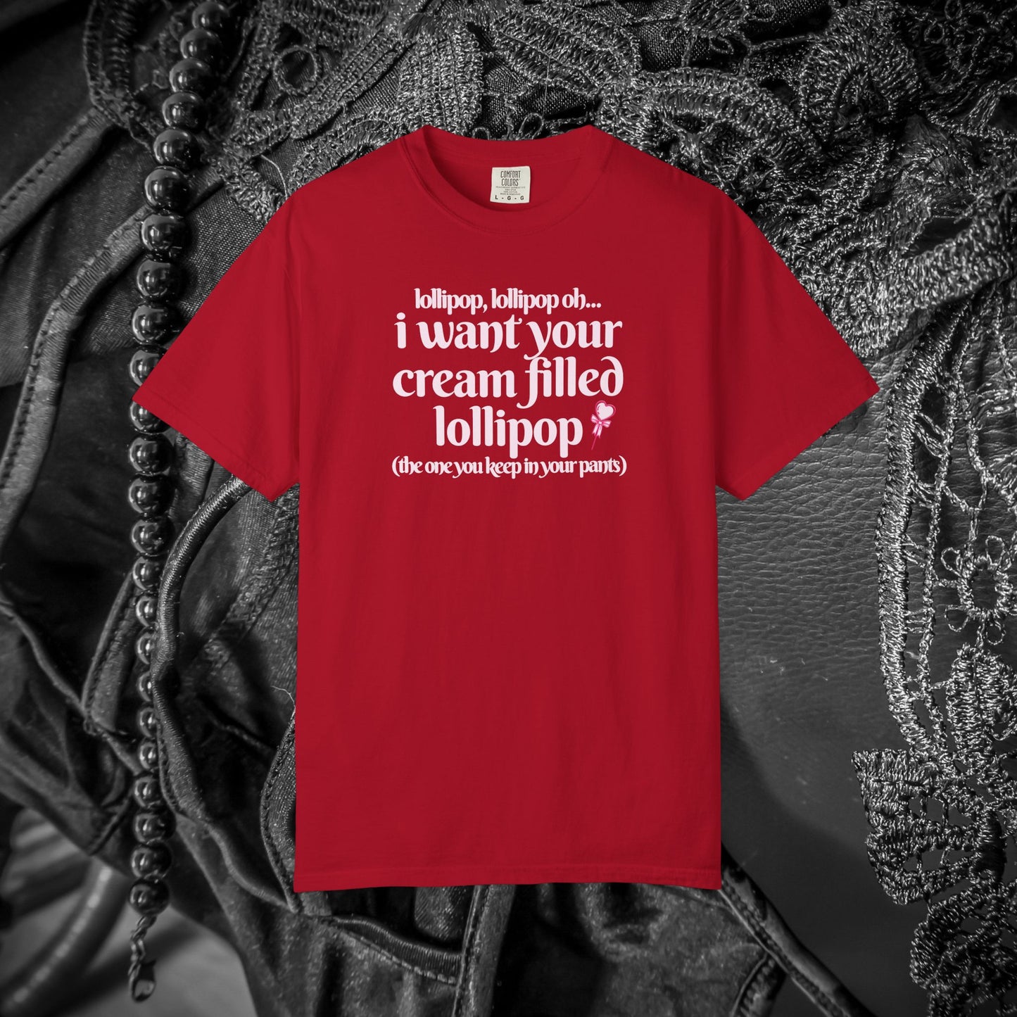 Sexually suggestive lollipop T-shirt, funny innuendo gift for hot wife, hot girl summer outfit, sexy party apparel