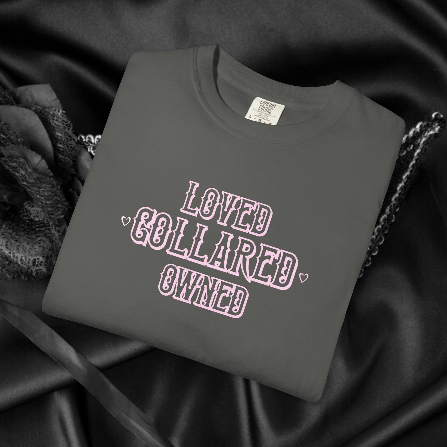 Submissive BDSM Loved Collared Owned T-shirt, Unisex Kinky Tee, Submissive Wife Gift
