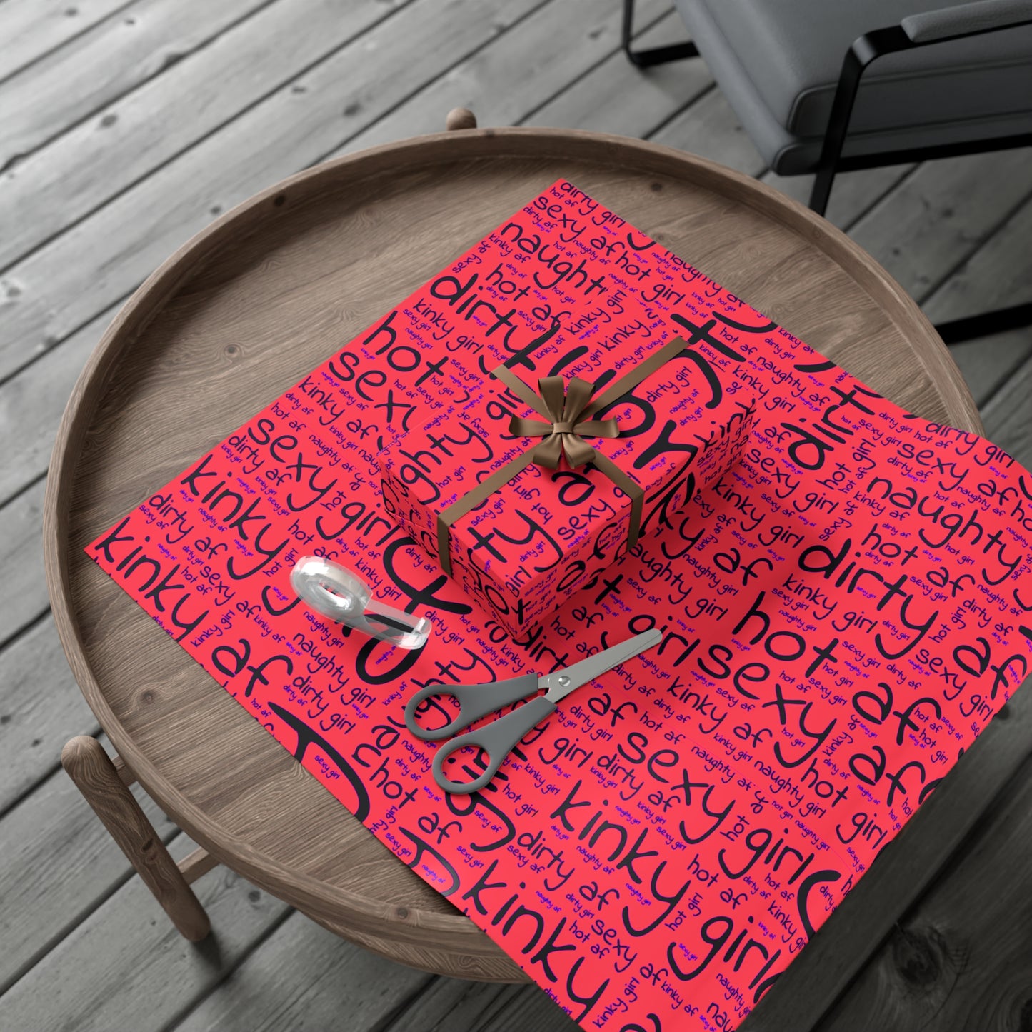 Naughty AF Wrapping paper, special occasion wrapping paper for hot girls