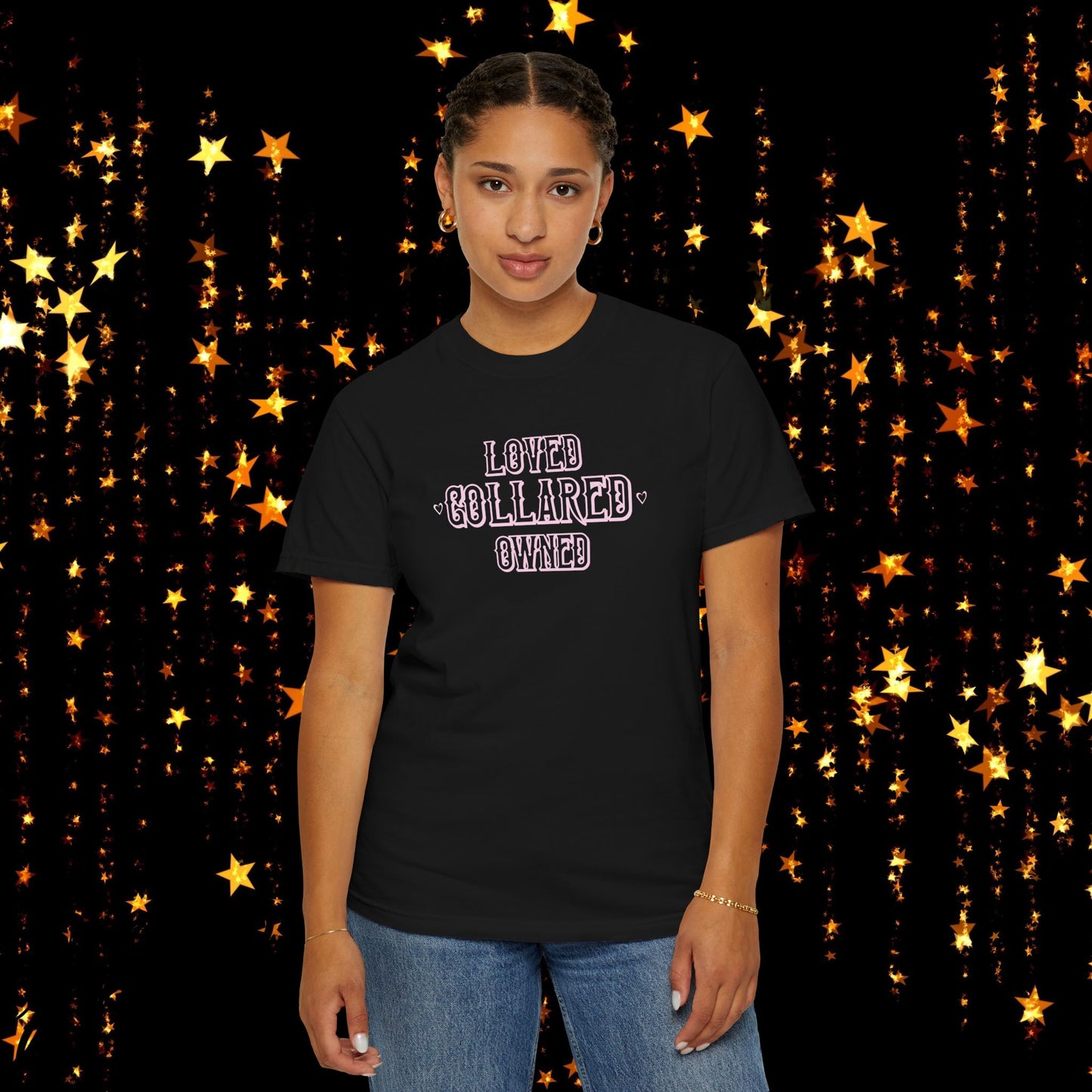 Submissive BDSM Loved Collared Owned T-shirt, Unisex Kinky Tee, Submissive Wife Gift