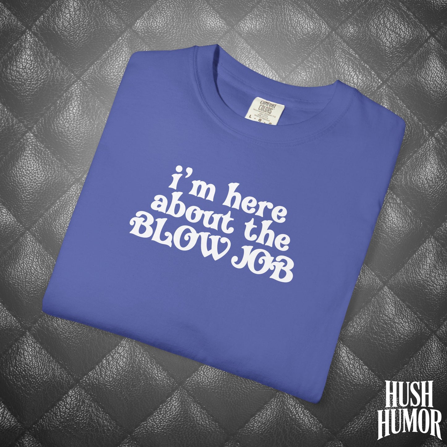 I'm Here About the Blow Job T-Shirt | Naughty Girl Sex Humor Tee | Sarcastic Dirty Shirt for Women | Hot Wife Adult Graphic Apparel