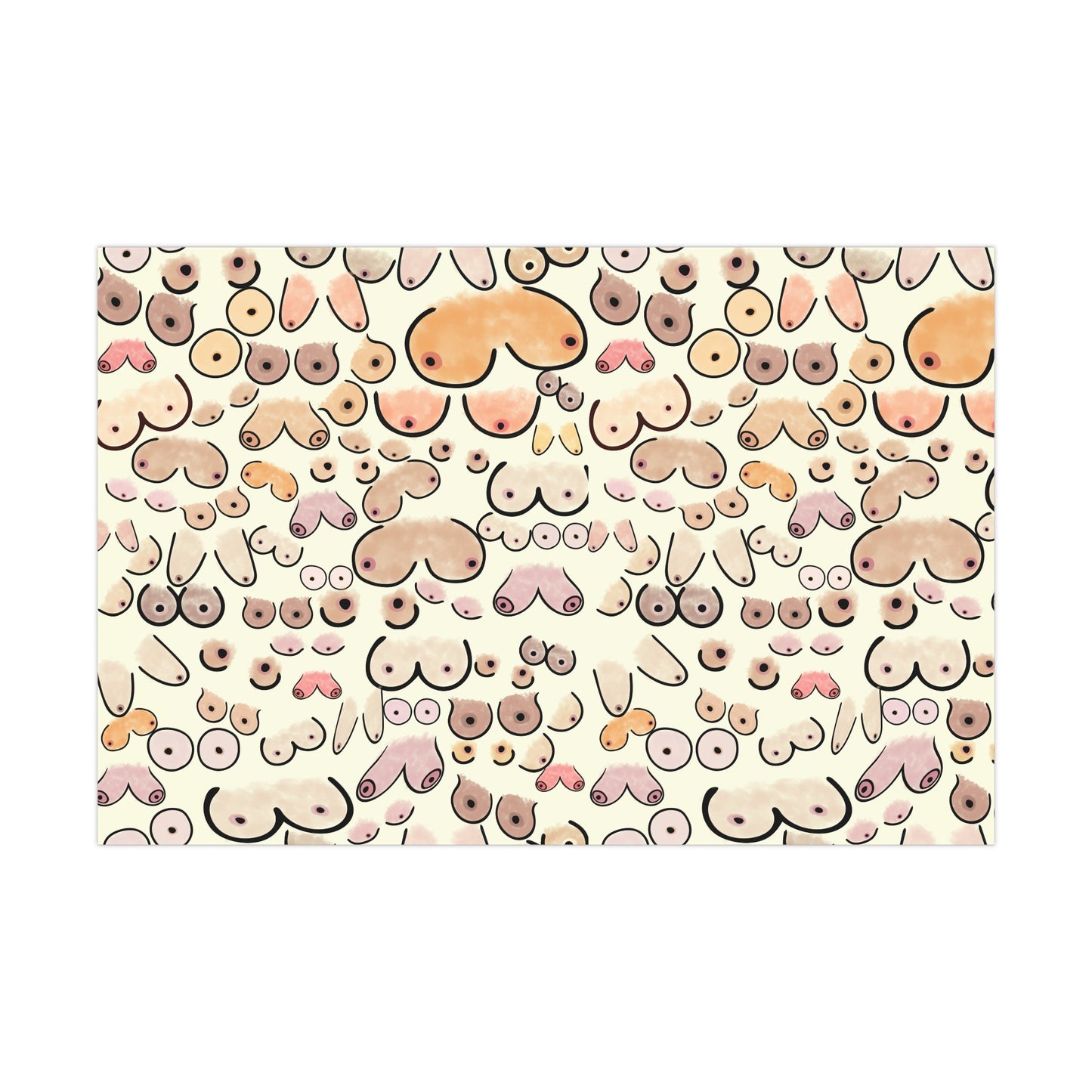 Gift Wrap Paper Boobies Naughty Adult Humor Tits Wrapping Paper