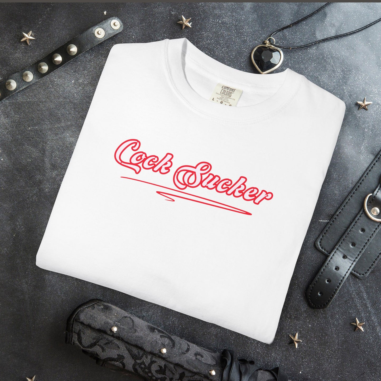 Naughty Girl Sex T-Shirt – Sexy Offensive Ladies Comfort Colors C*ck Sucker Tee, Hot Wife NSFW Party Shirt