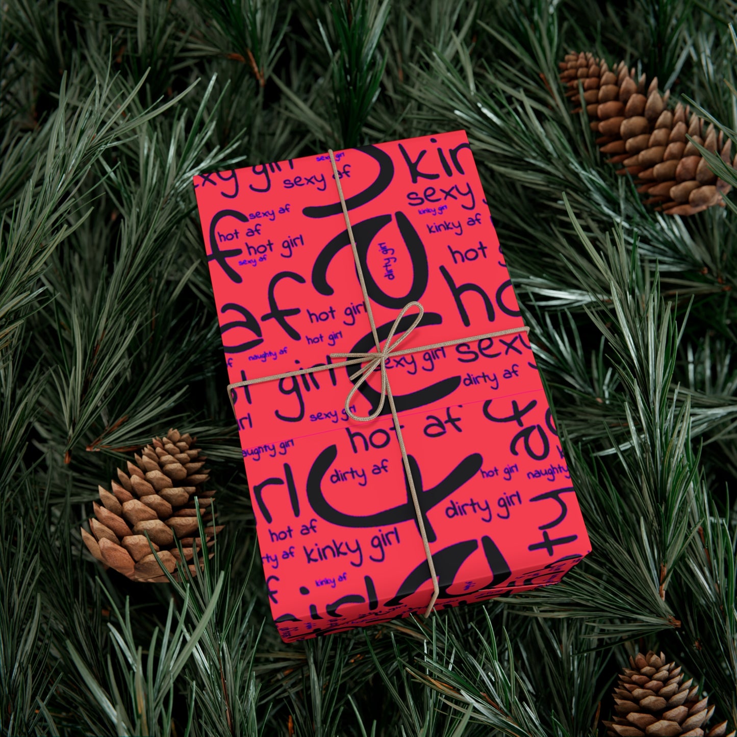 Naughty AF Wrapping paper, special occasion wrapping paper for hot girls