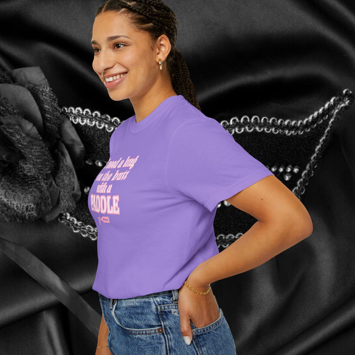 I need a Hug on the Butt With a Paddle tshirt, BDSM Themed Cute Submissive Apparel for her