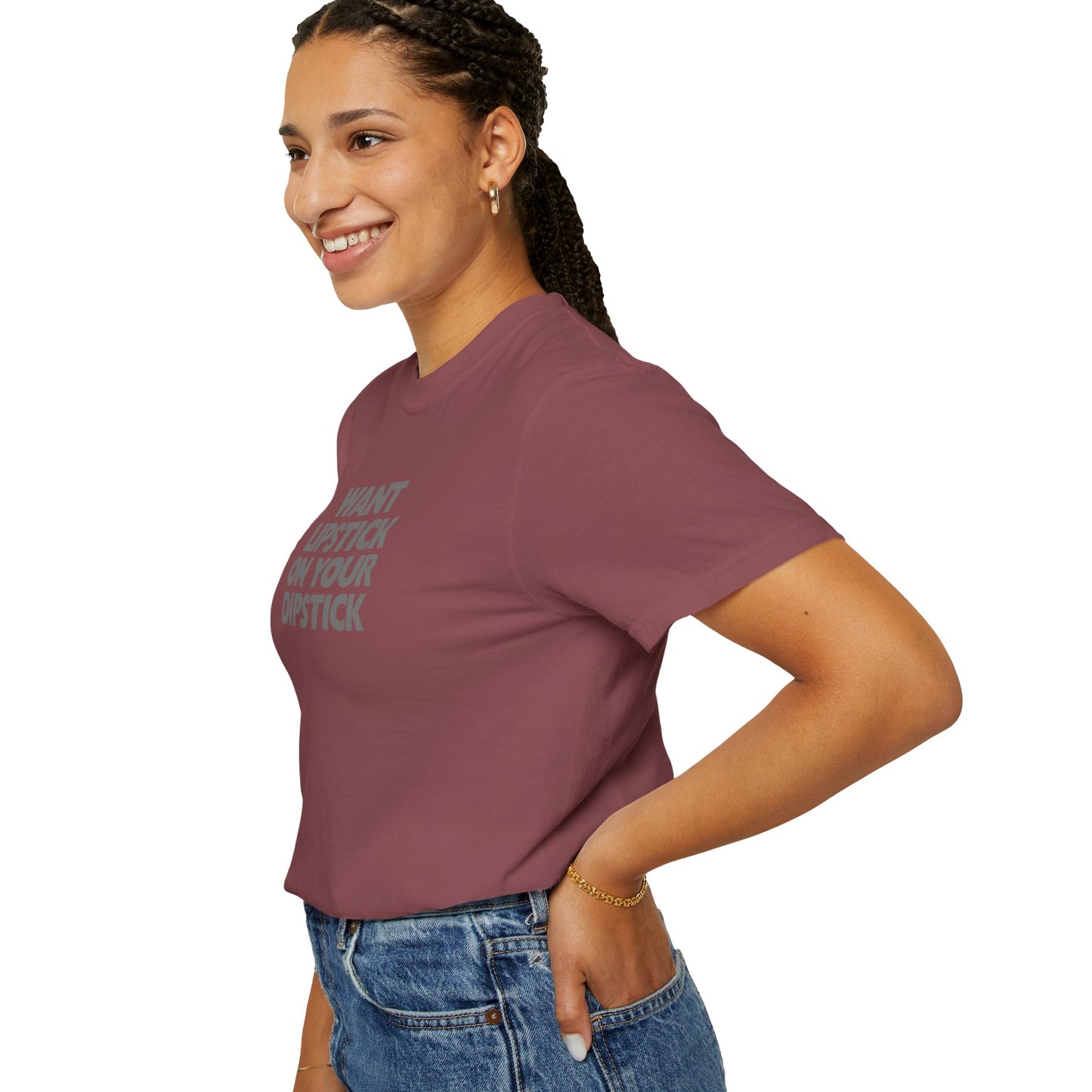 Lipstick on Your Dipstick Shocking Dirty T-shirt for Women, FEMdom gift, Funny Adult Gift
