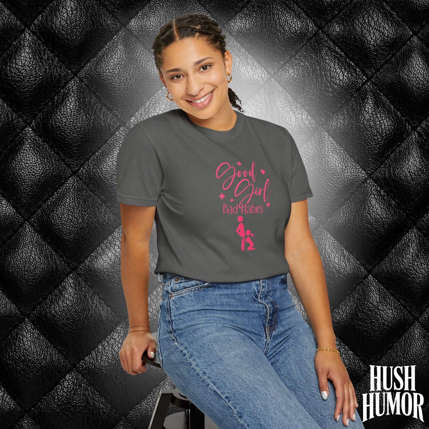 Good Girl Bad Habits Shirt – Funny Oral Sex Graphic Tee for Naughty Wife