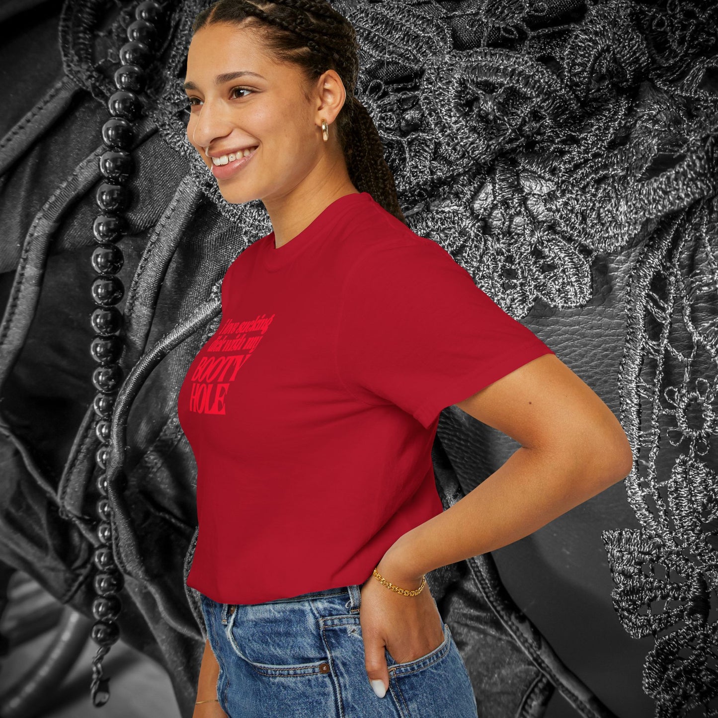 I Love Sucking D*ck With My Booty T-Shirt – Naughty Offensive Garment-Dyed Sexy Wife Tee