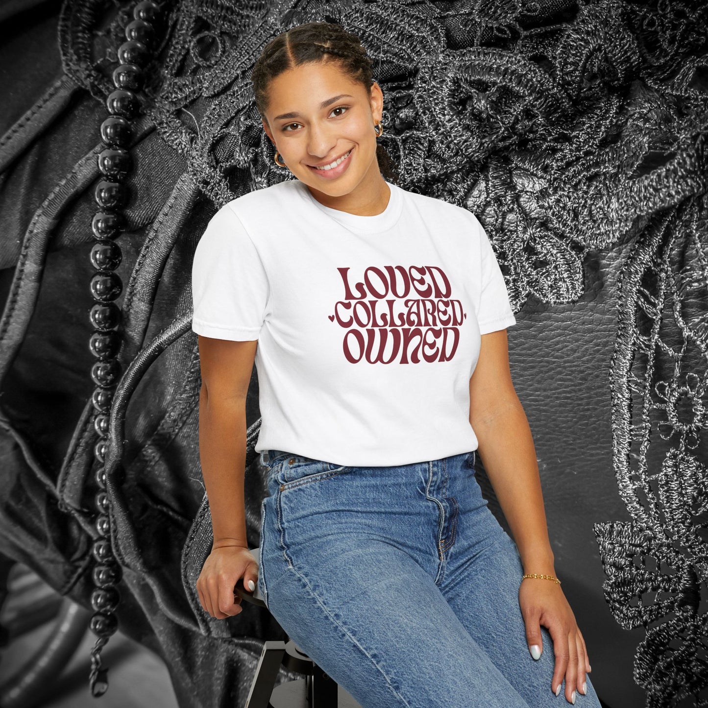 Loved Collared Owned Submissive T-shirt, BDSM themed Kinky Tee, Submissive Wife Gift, BDSM Apparel