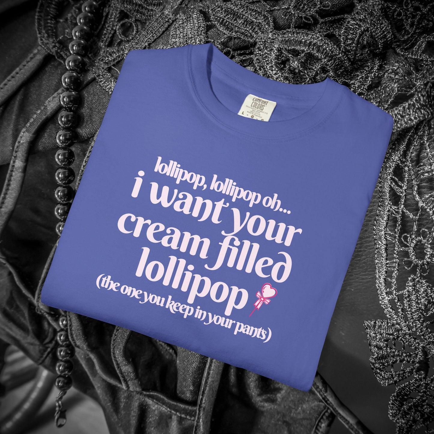 Sexually suggestive lollipop T-shirt, funny innuendo gift for hot wife, hot girl summer outfit, sexy party apparel