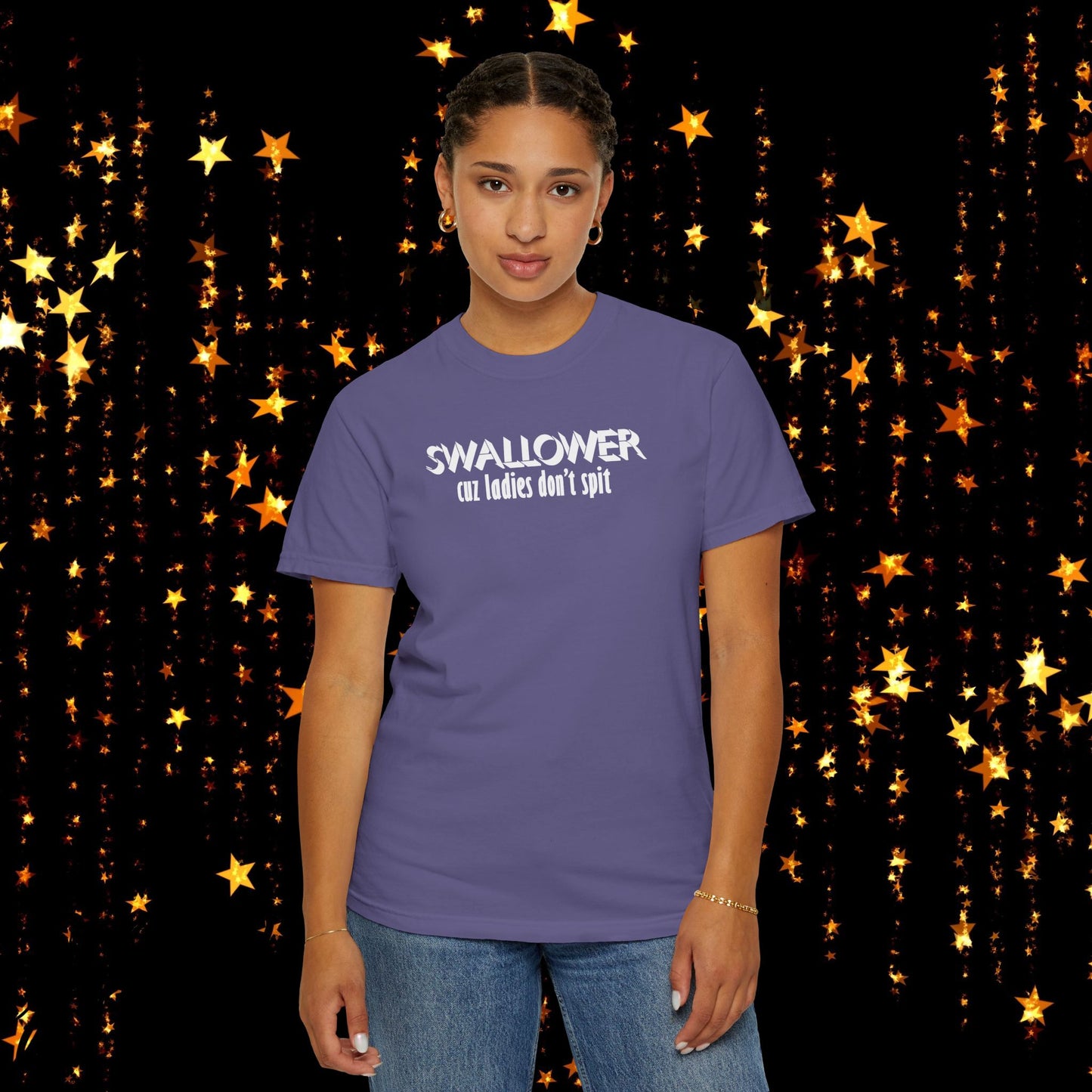 Naughty Swallower T-shirt, Silly Oral Sex Women's Shirt, Fun Adult Humor Tee, Blow j*b Party Apparel, Sexy Wife Gift, Dirty BJ Top