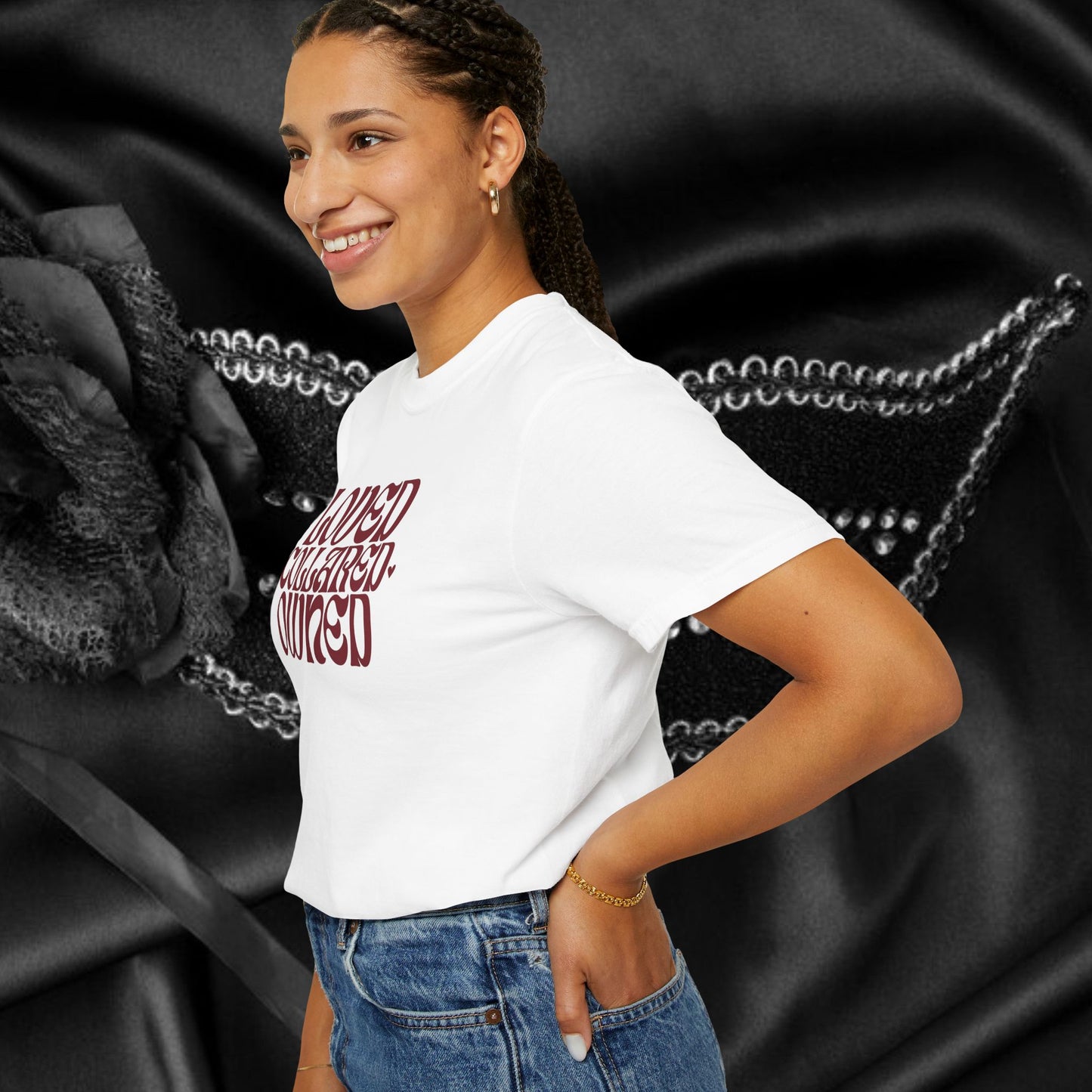 Loved Collared Owned Submissive T-shirt, BDSM themed Kinky Tee, Submissive Wife Gift, BDSM Apparel