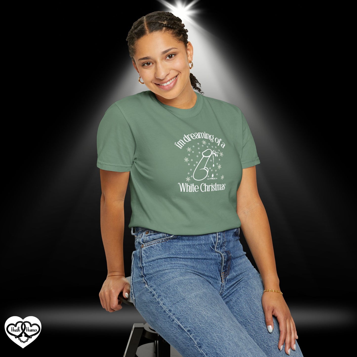 I’m Dreaming of a White Christmas Naughty Shirt – Funny Adult Xmas Tee, Sexy Holiday Party Top