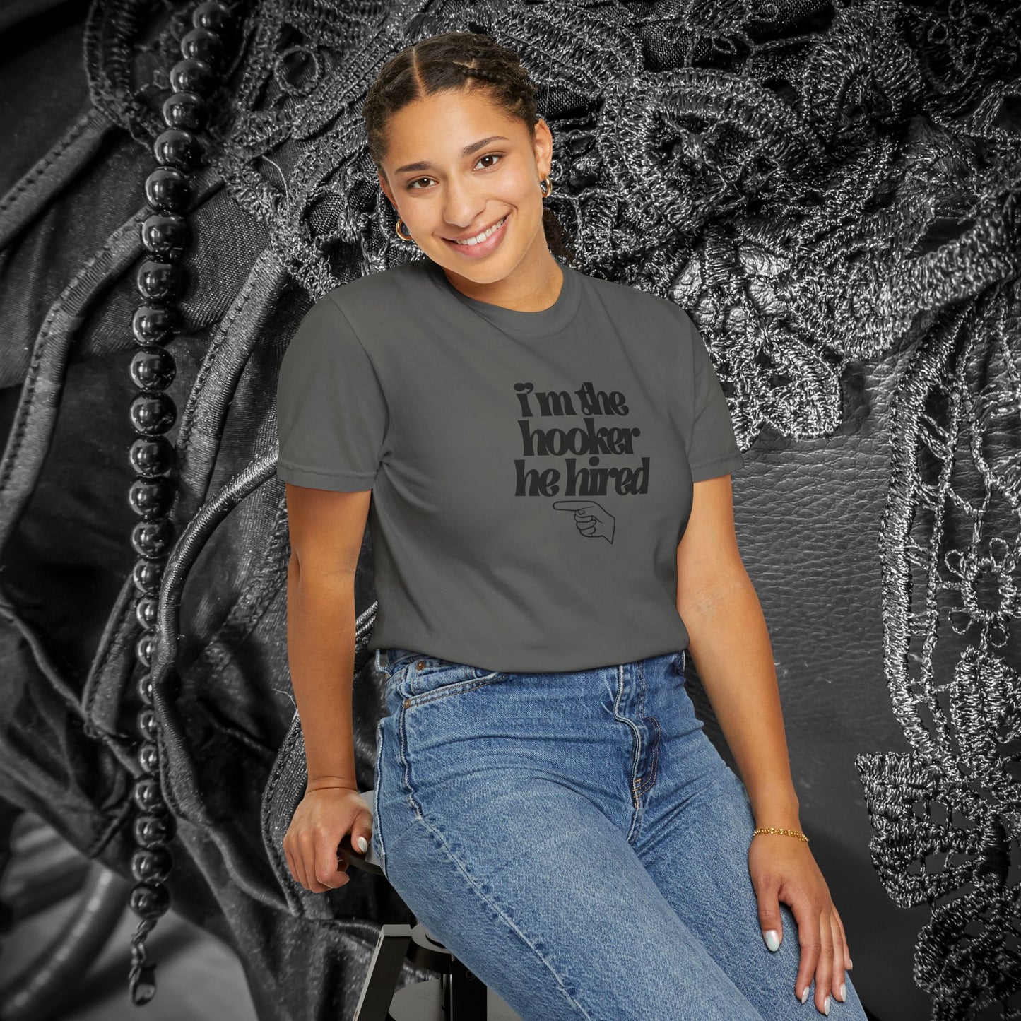 I'm the Hooker he Hired funny Wife Tshirt, Sexy Offensive Shirt, Dirty Ladies Tee