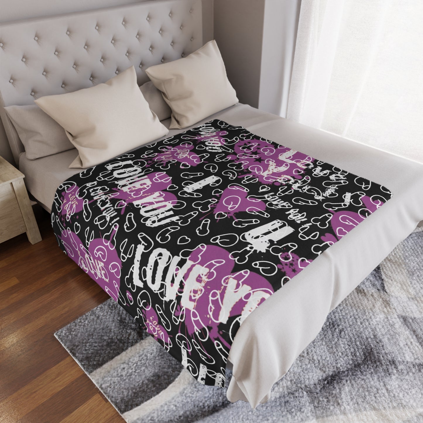 Penis Blanket Minky Blanket | Cozy Throw for Gifts, Soft Blanket, Warm Adult Themed blanket