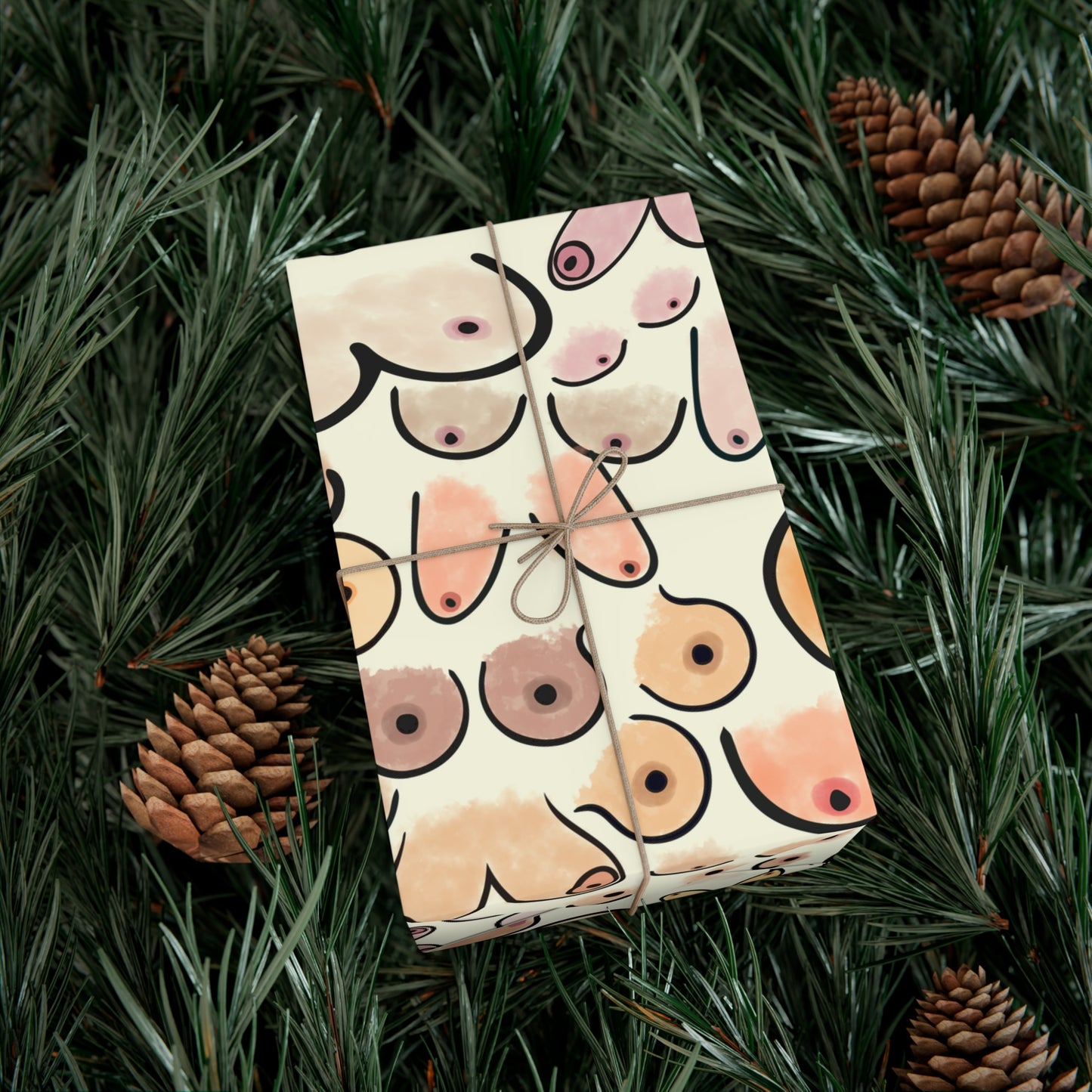 Gift Wrap Paper Boobies Naughty Adult Humor Tits Wrapping Paper