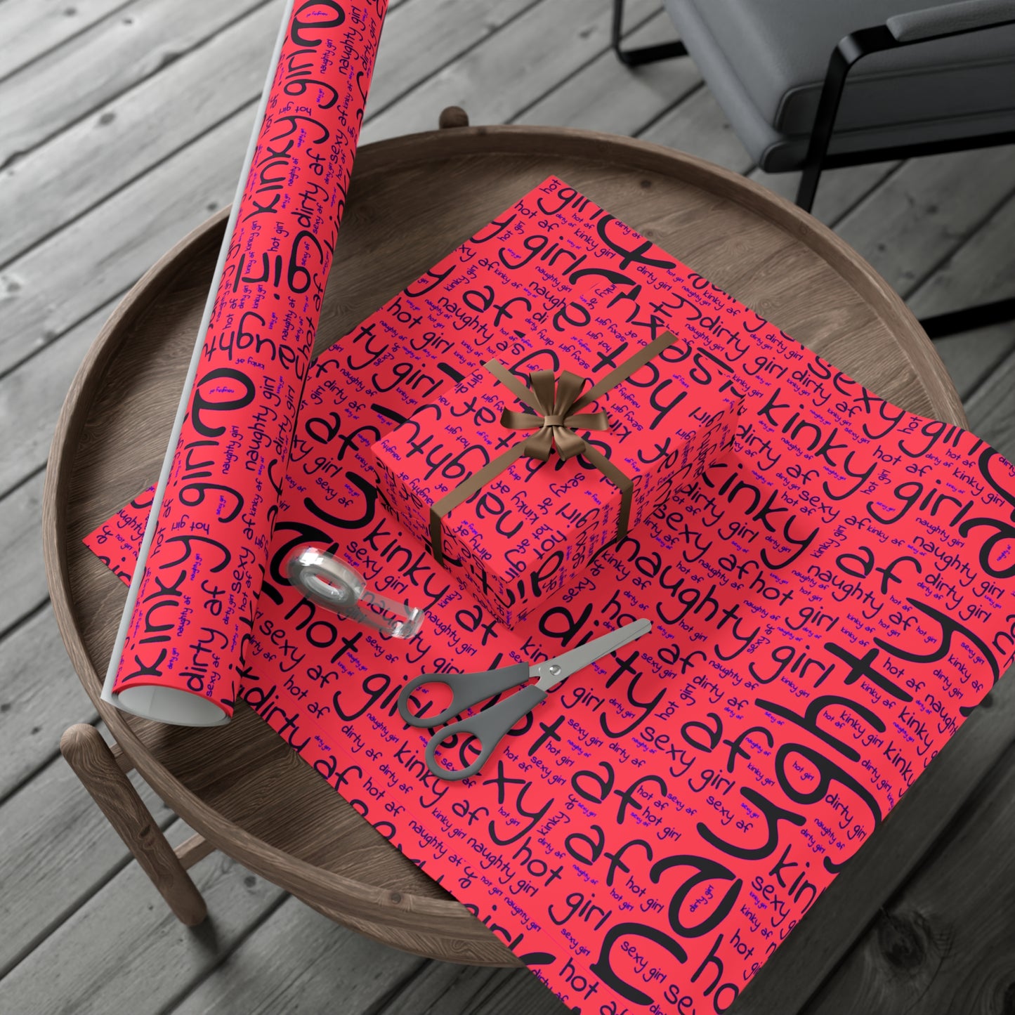 Naughty AF Wrapping paper, special occasion wrapping paper for hot girls