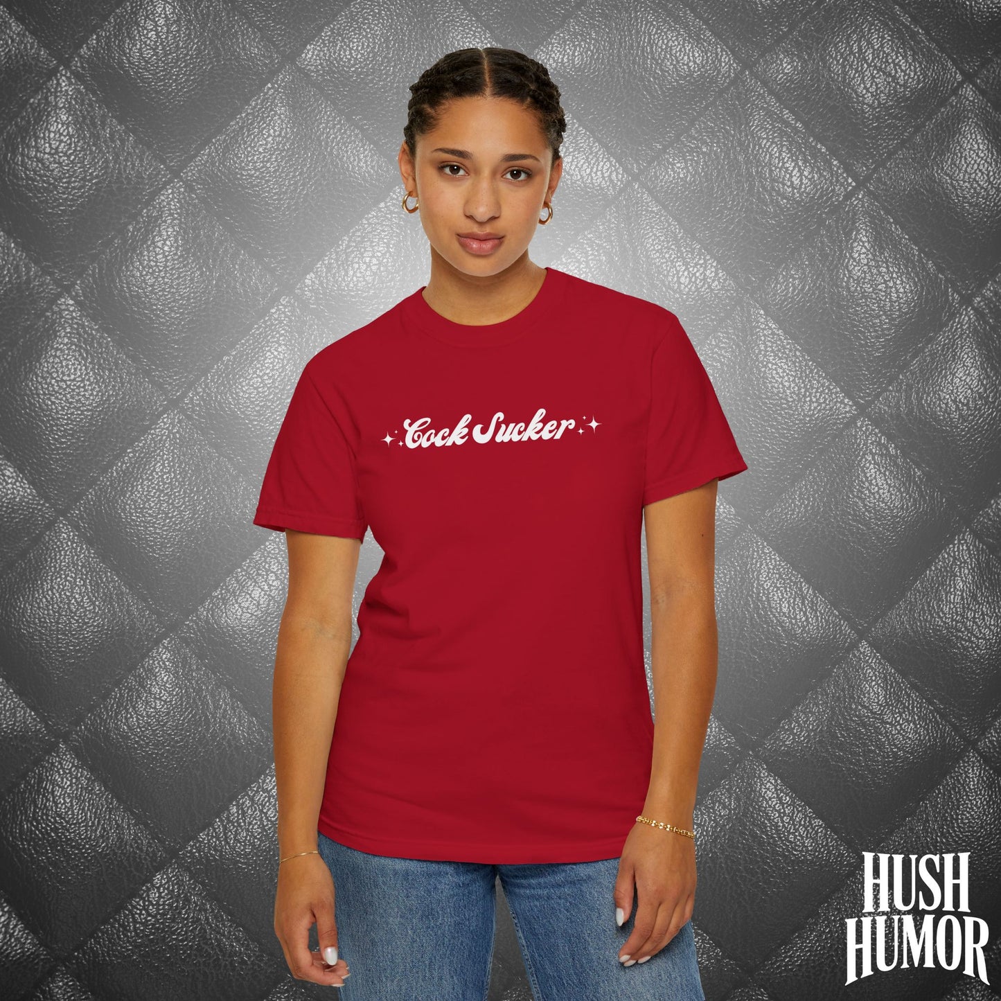 C*ck Sucker T-Shirt – Naughty Girl Comfort Colors Tee, Sexy NSFW Hot Wife Shirt, Offensive Inappropriate Graphic Shirt for Women