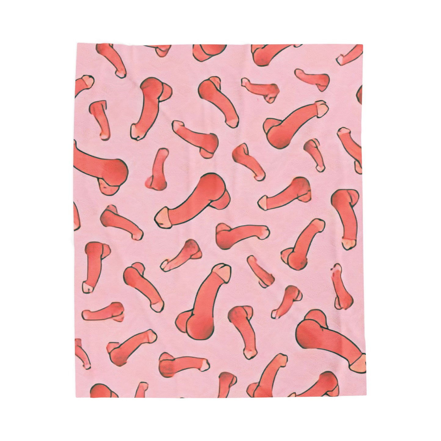 Pink C*ck Blanket – Naughty Willy Throw for Adults, Funny NSFW Penis Gift
