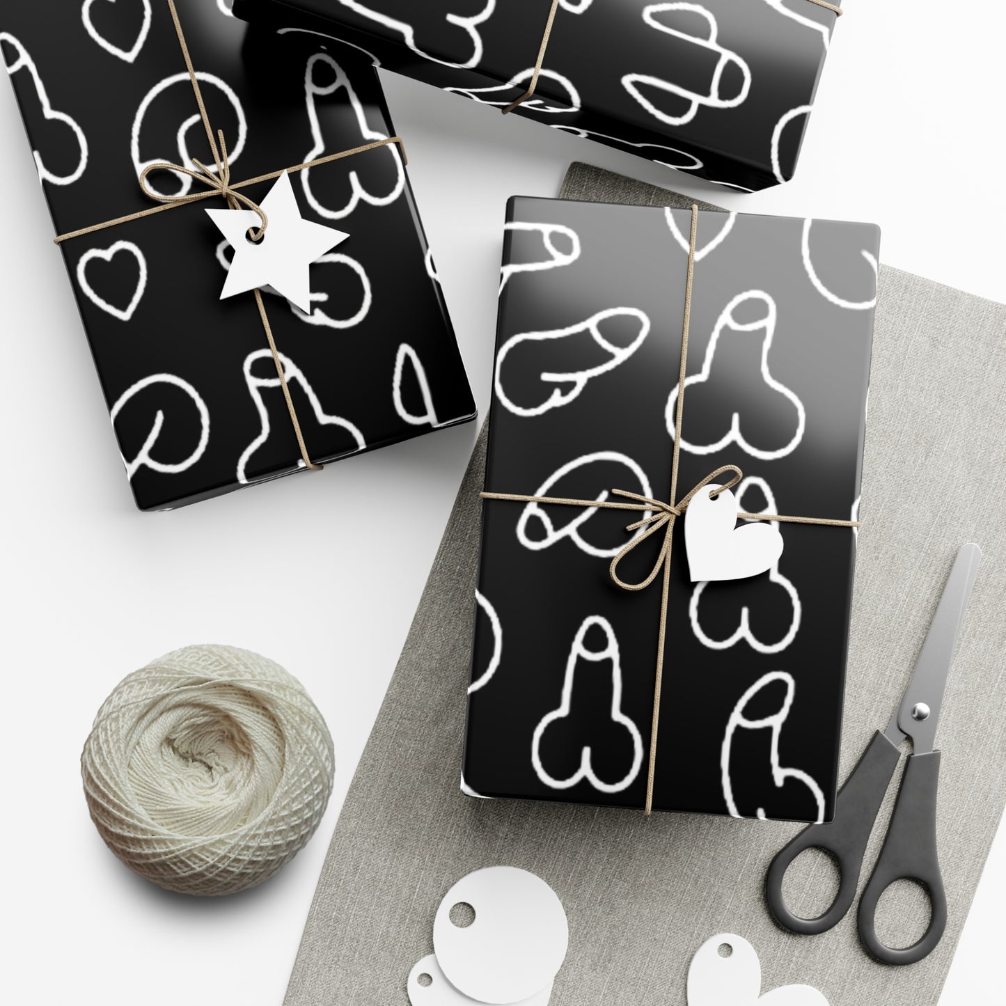 Penis Wrapping Paper – Funny Naughty NSFW D*ck Gift Wrap, Adult Humor Gag Gift Paper