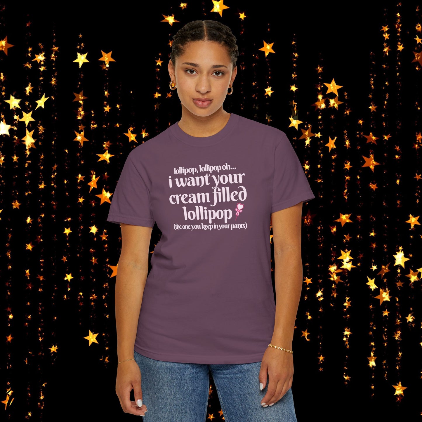 Sexually suggestive lollipop T-shirt, funny innuendo gift for hot wife, hot girl summer outfit, sexy party apparel