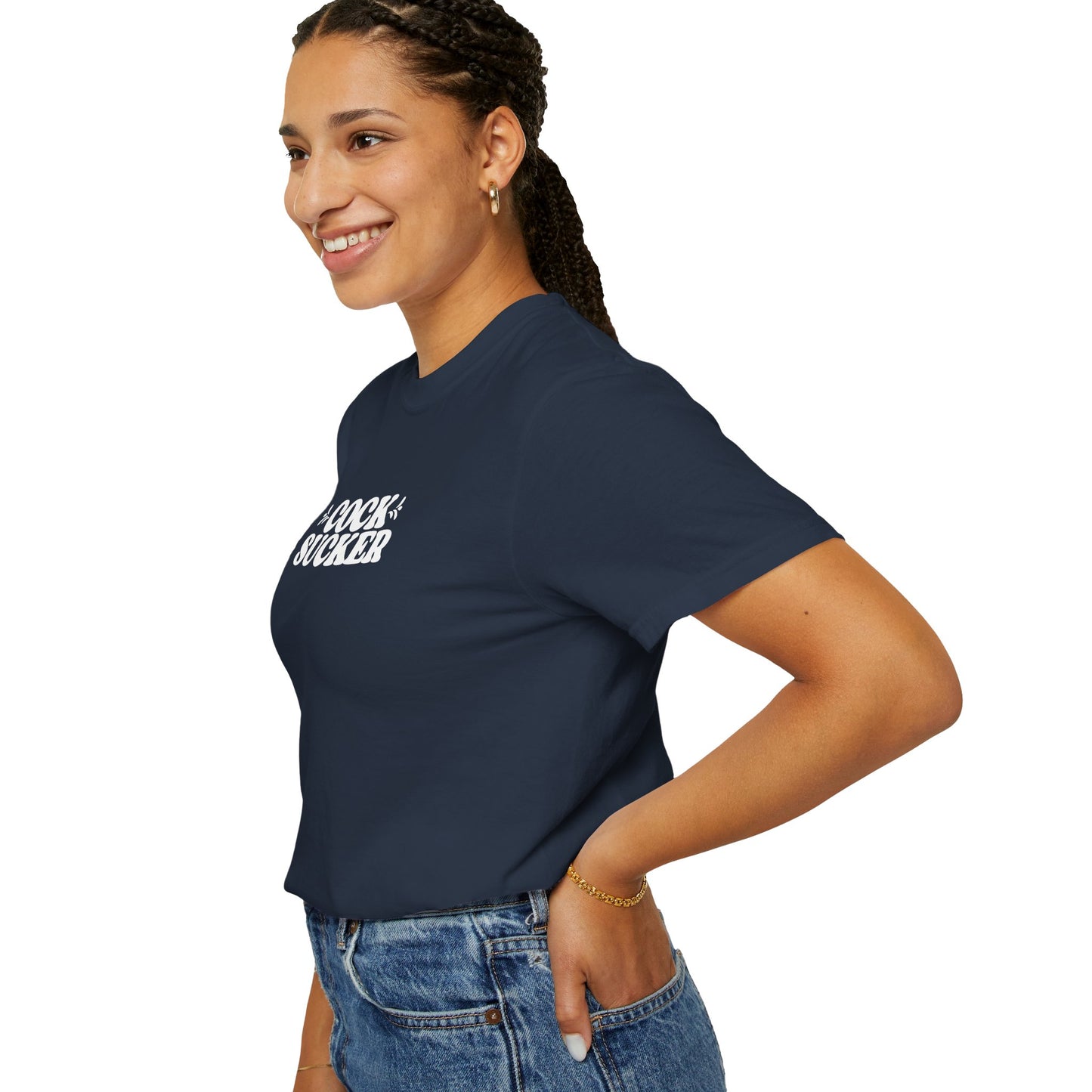 C*ck Sucker Offensive Ladies Comfort Colors T-Shirt – Hot Wife NSFW Party Tee