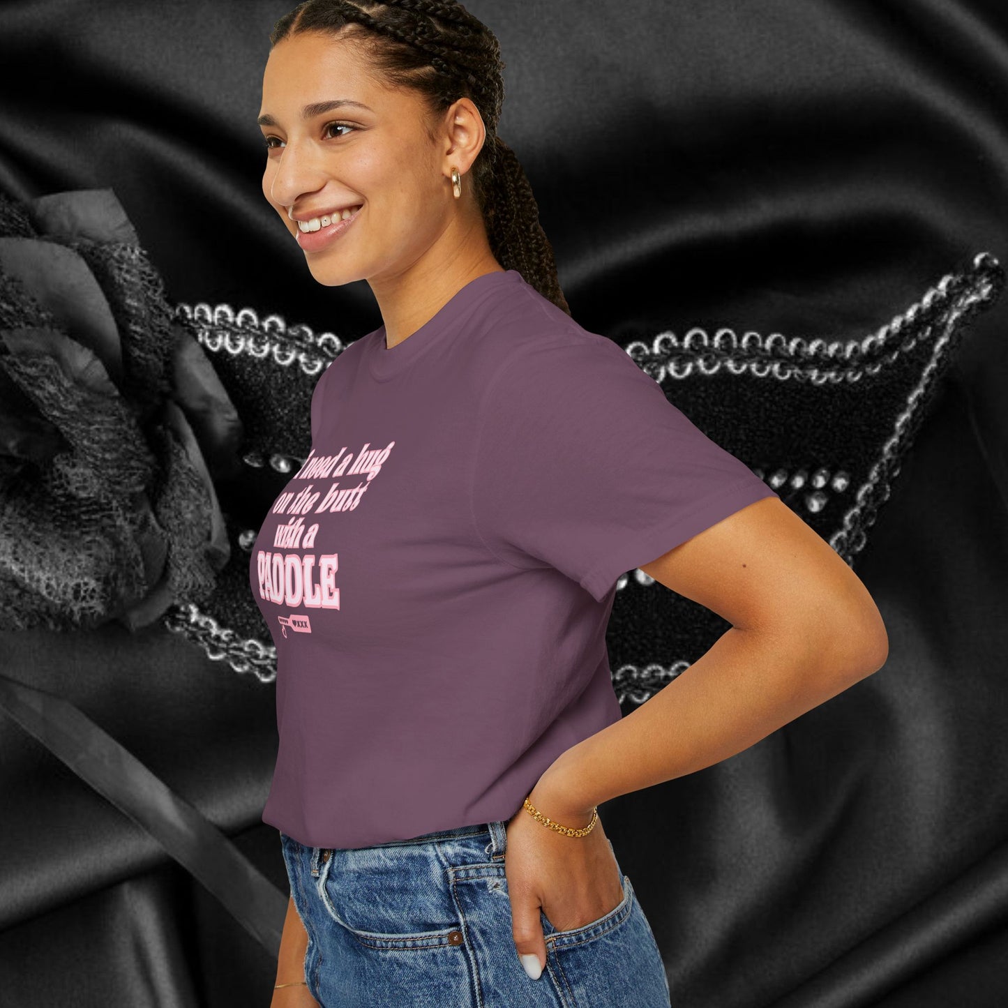 I need a Hug on the Butt With a Paddle tshirt, BDSM Themed Cute Submissive Apparel for her