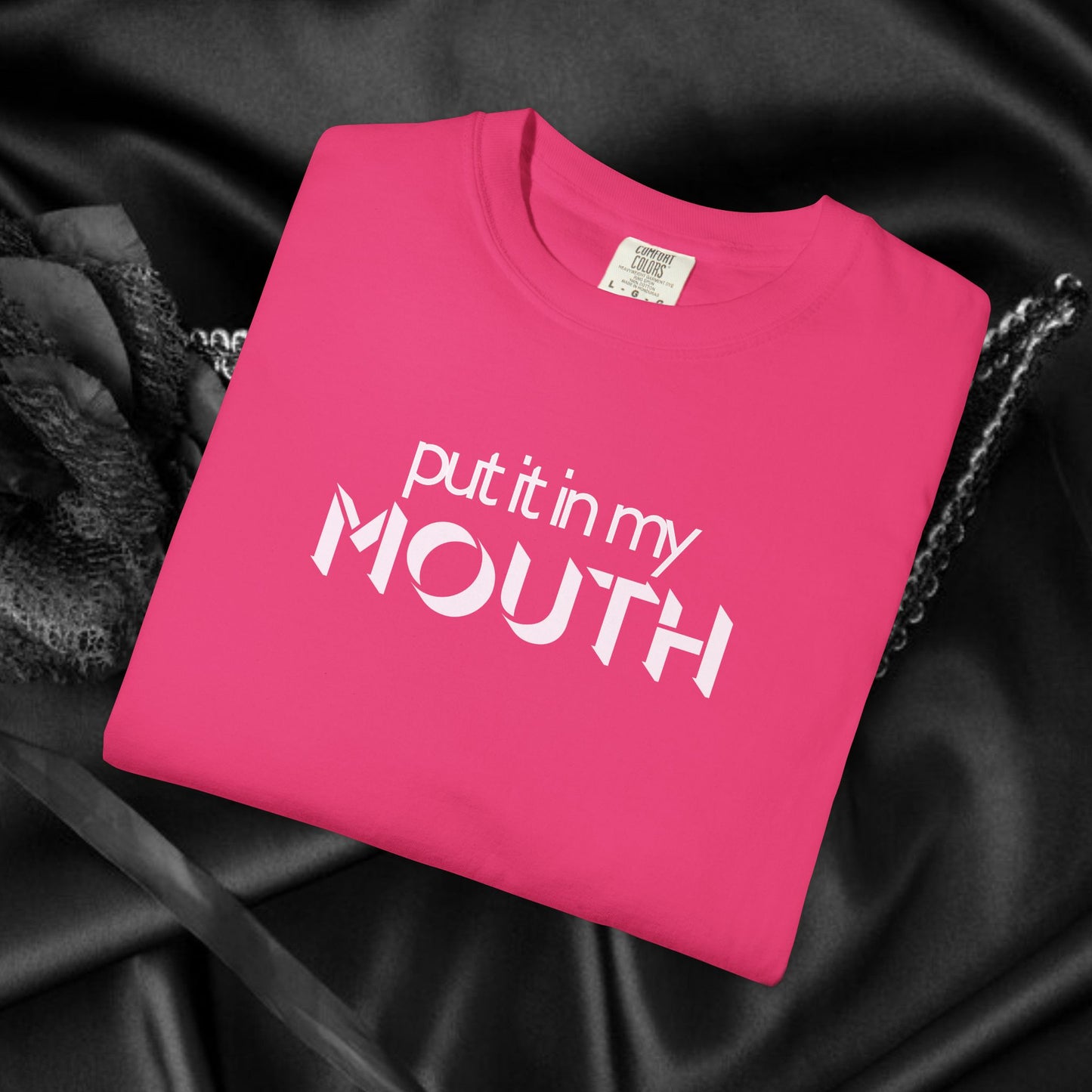 Offensive Hot Wife gift, Put it in My Mouth fun oral sex tshirt for women, NSFW Comfort Color Pepper summer party top, funny sex tee