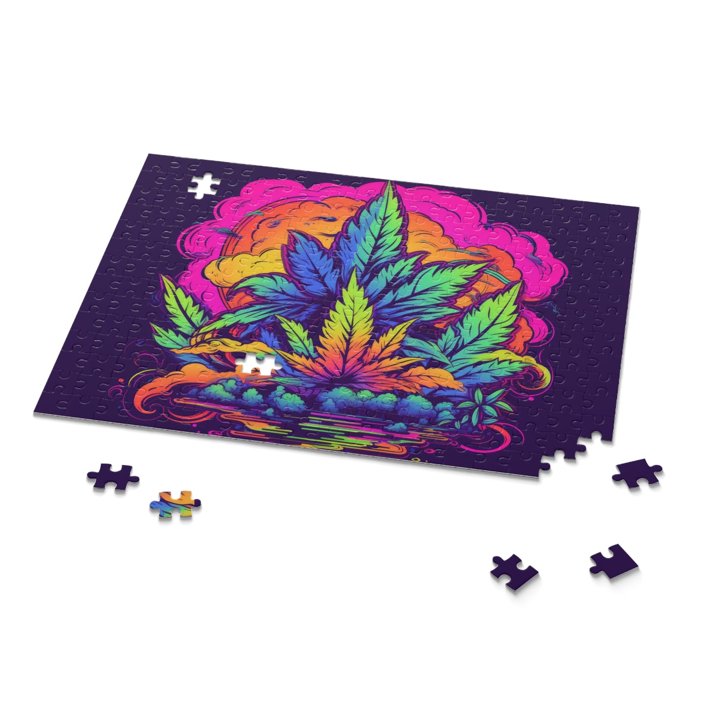 Wild Side Trip – Electric Jungle Puzzle with Neon Burst Fun Adult Activity for Jokers, Tokers, and Smokers gift