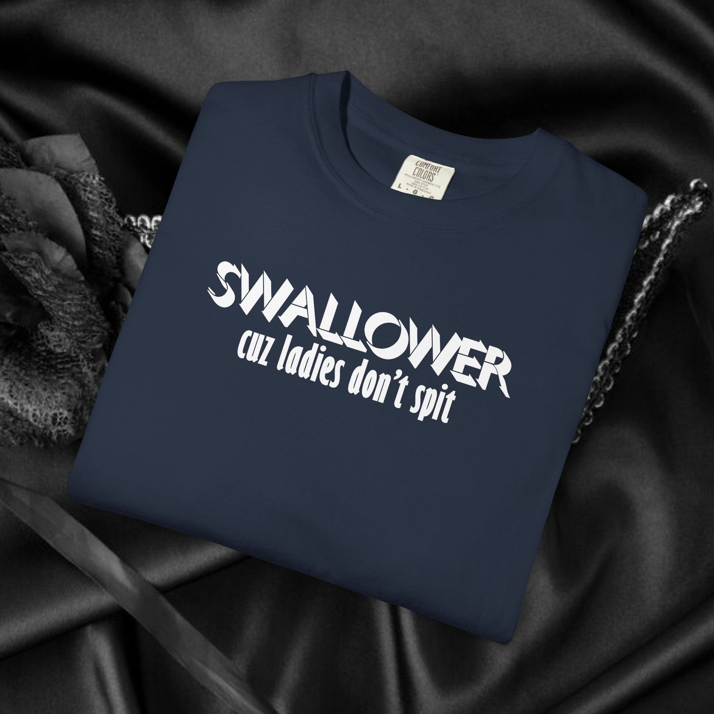 Naughty Swallower T-shirt, Silly Oral Sex Women's Shirt, Fun Adult Humor Tee, Blow j*b Party Apparel, Sexy Wife Gift, Dirty BJ Top
