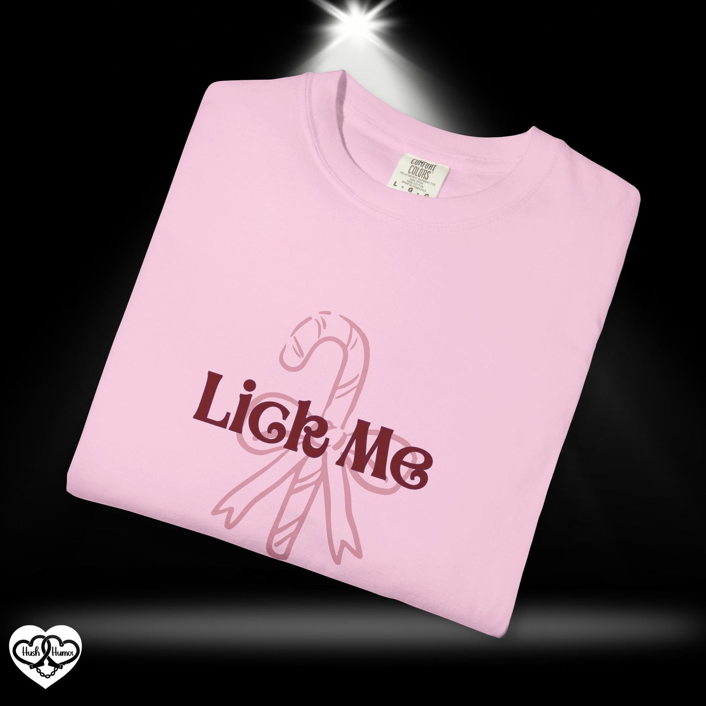 Lick Me Candy Cane Christmas Tee – Funny Adult Holiday Party Shirt
