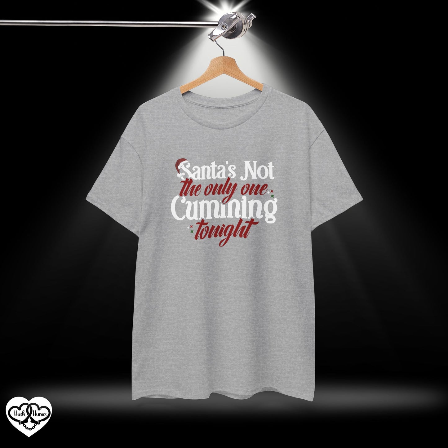 Santa’s Not the Only One Cumming Tonight Shirt – Naughty Christmas Tee for Adults, Funny Holiday Party Shirt, Sexy Xmas Gift