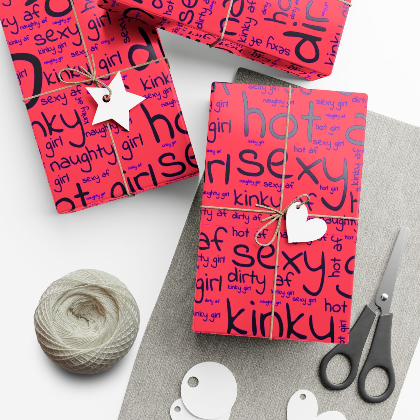 Naughty AF Wrapping paper, special occasion wrapping paper for hot girls
