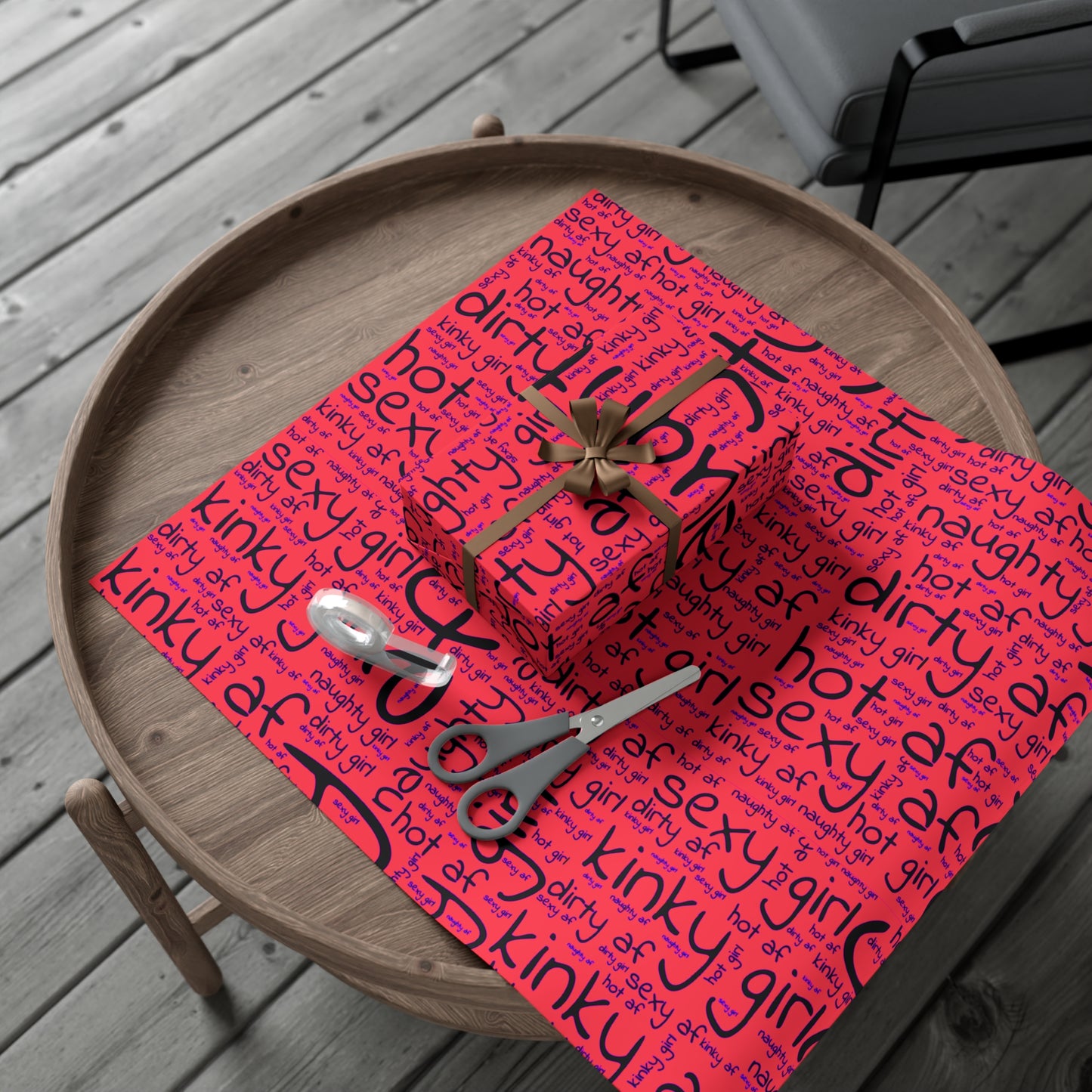 Naughty AF Wrapping paper, special occasion wrapping paper for hot girls
