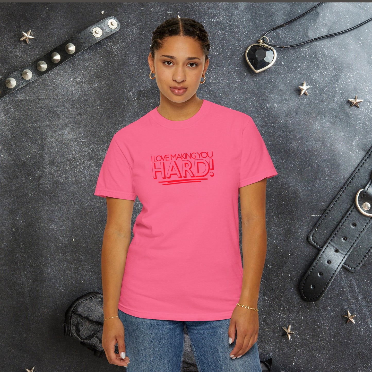 I Love Making You Hard Naughty Girl Sexy T-Shirt, Hot Wife nsfw top, Inappropriate but Fun Summer Apparel