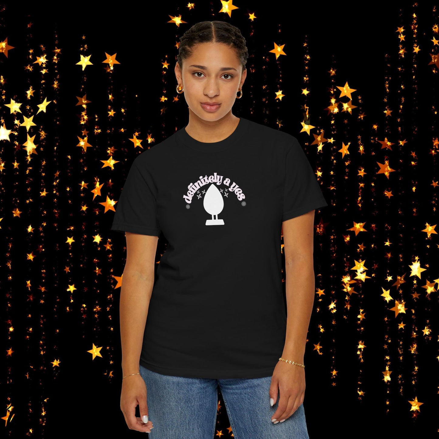 Definitely a Yes for Butt Plug Naughty Women’s Shirt – Adult Humor Comfort Colors Tee, Offensive Inappropriate Gag Gift
