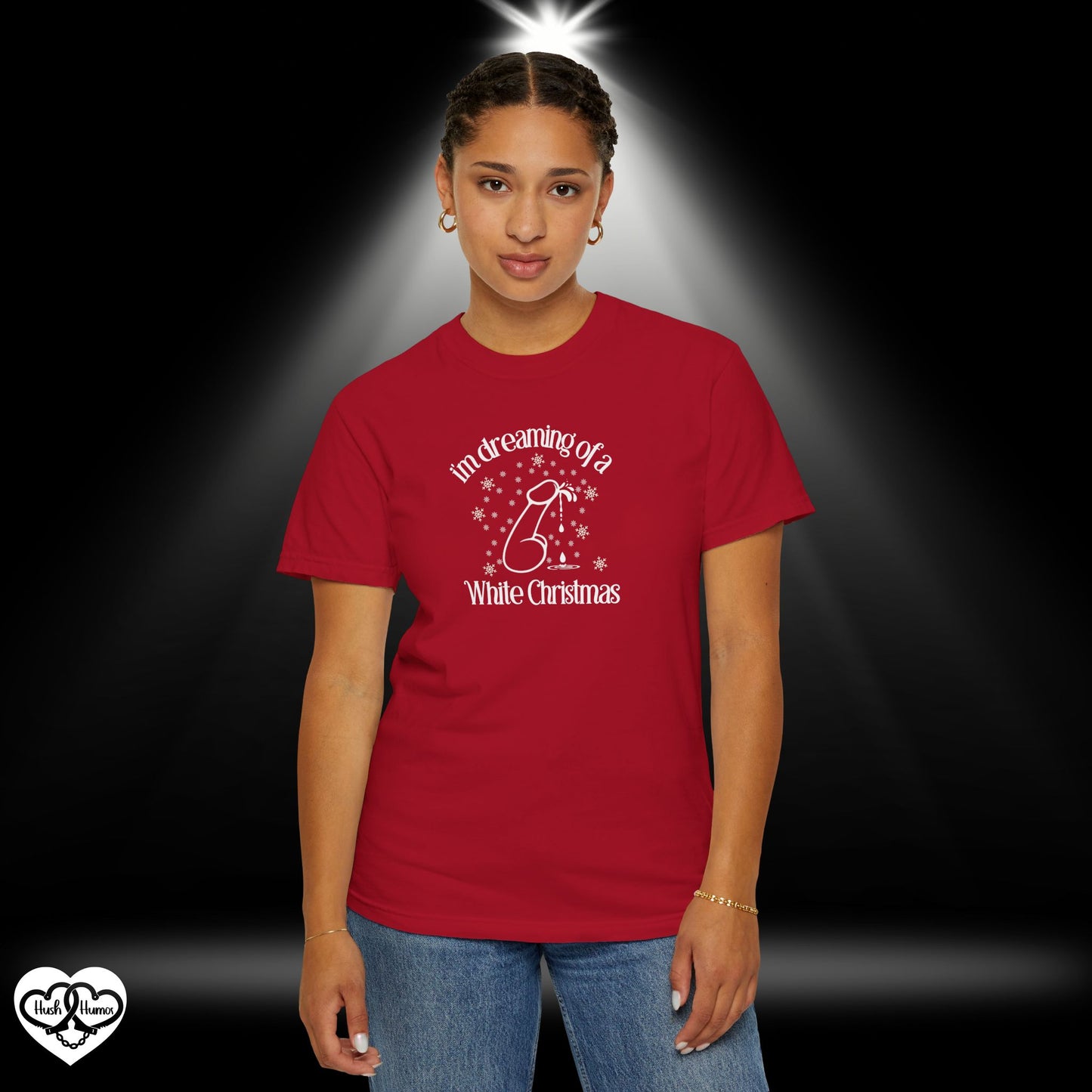 I’m Dreaming of a White Christmas Naughty Shirt – Funny Adult Xmas Tee, Sexy Holiday Party Top