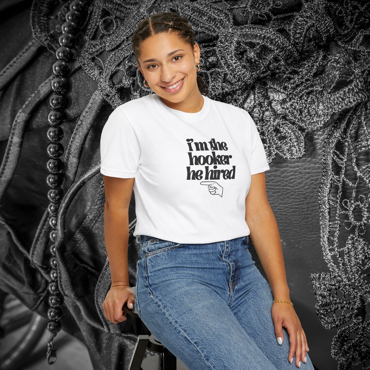 I'm the Hooker he Hired funny Wife Tshirt, Sexy Offensive Shirt, Dirty Ladies Tee