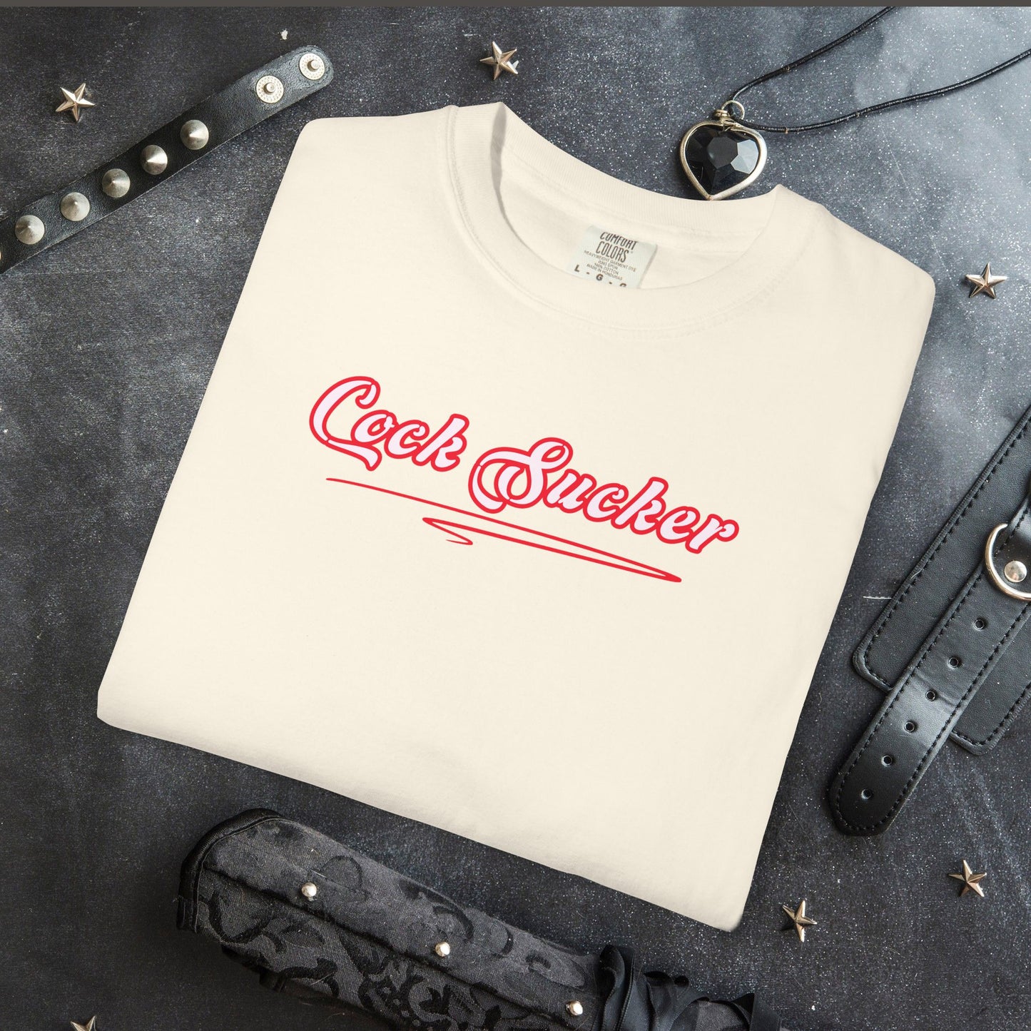 Naughty Girl Sex T-Shirt – Sexy Offensive Ladies Comfort Colors C*ck Sucker Tee, Hot Wife NSFW Party Shirt