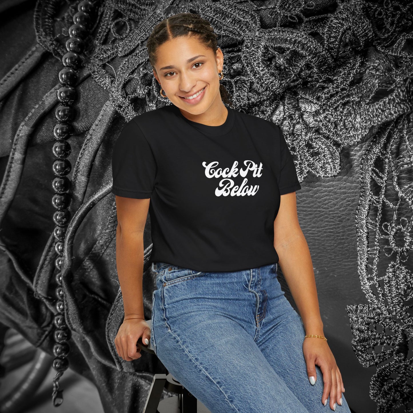 C*ck Pit Below | Bold Adult Humor Shirt for Naughty Gift Swaps or for the daring who like bold fashion