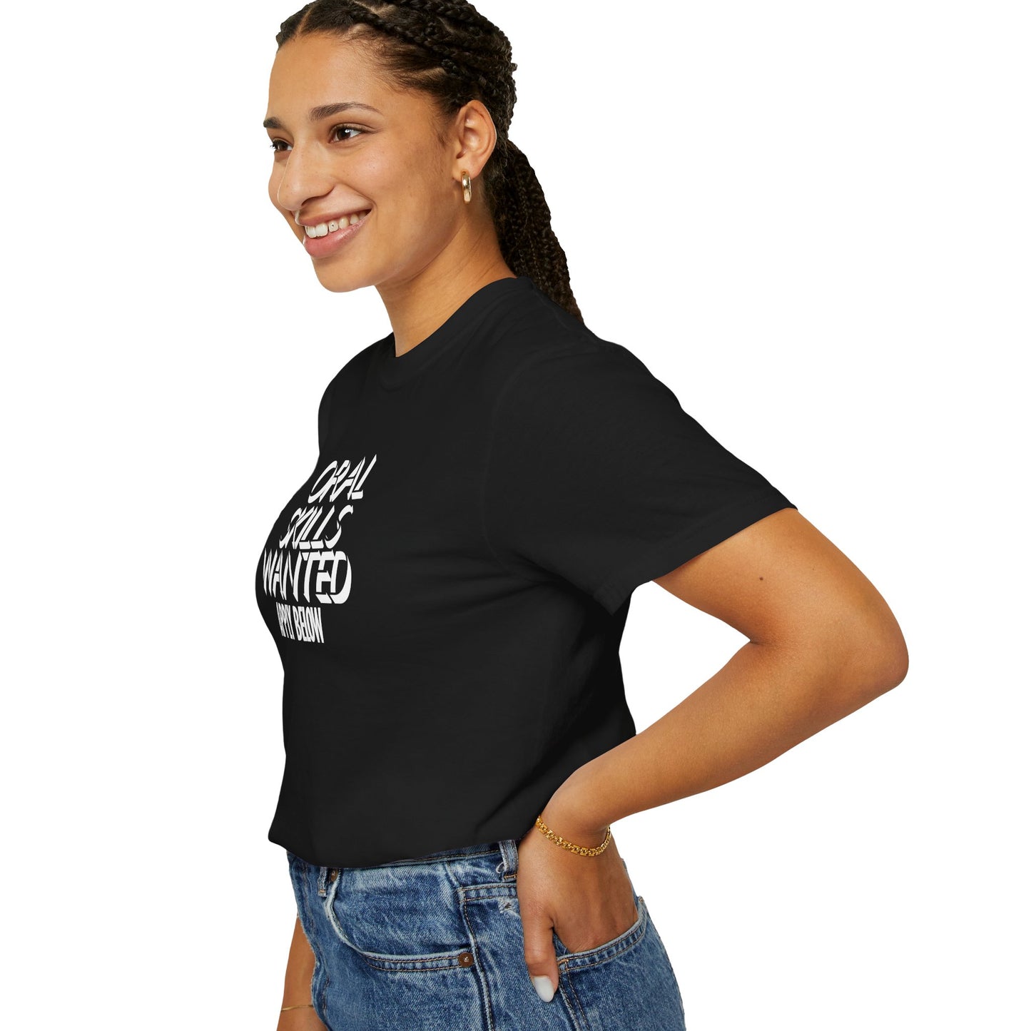 Funny Graphic Tee – Oral Skills Wanted Apply Below Unisex T-Shirt, Naughty NSFW Adult Humor Gift
