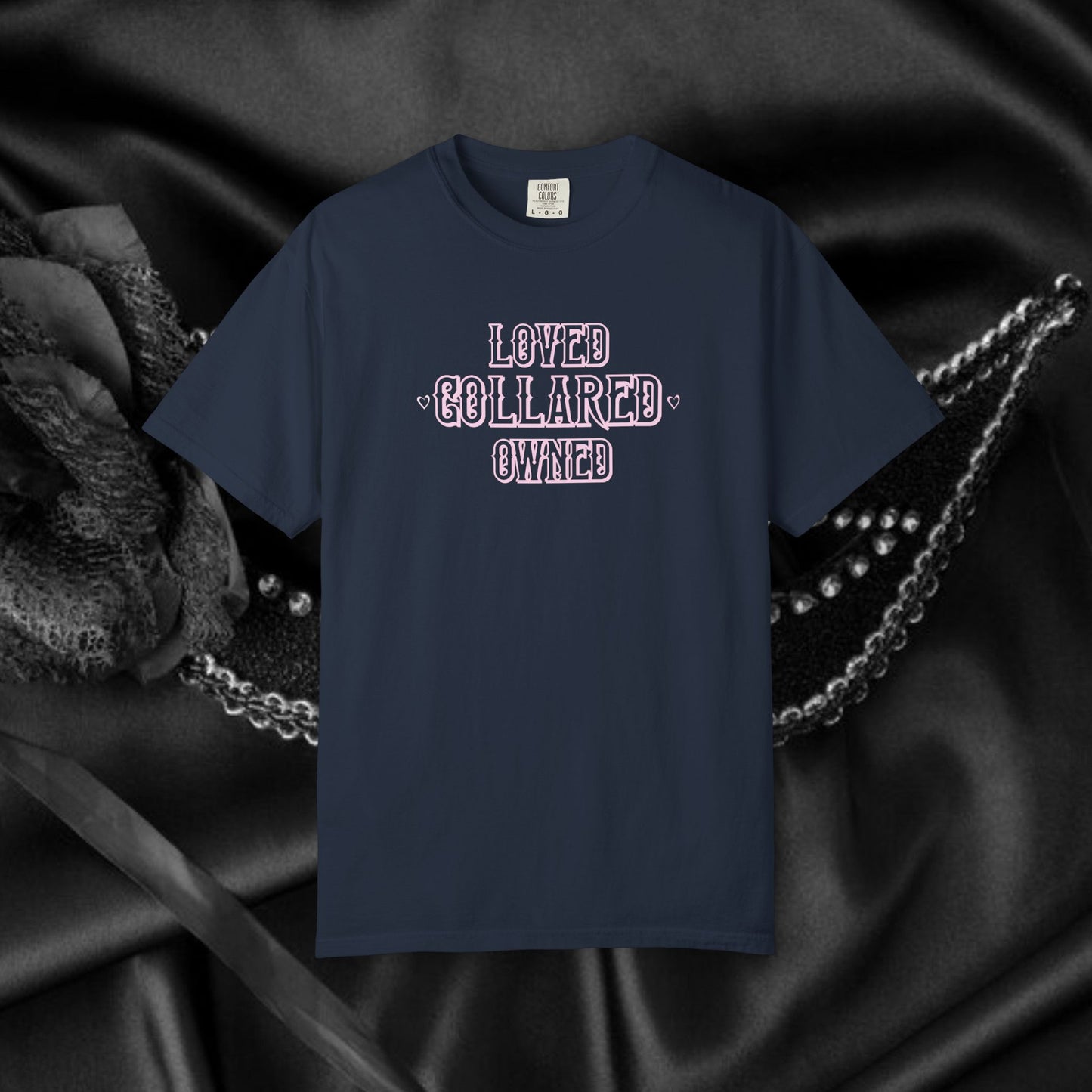 Submissive BDSM Loved Collared Owned T-shirt, Unisex Kinky Tee, Submissive Wife Gift